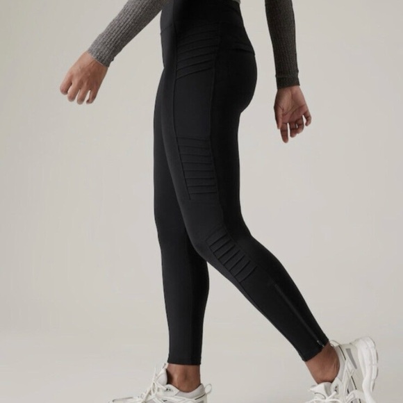 Athleta Delancey Moto Leggings Black -SOLD OUT on website - Picture 5 of 7
